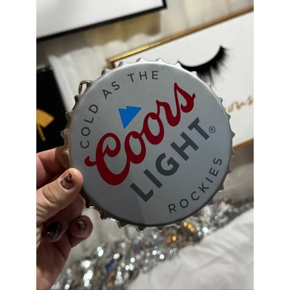 Coors Lite Beer Drink 5" Tin Metal Bottle Cap Christmas Tree Ornament NEW